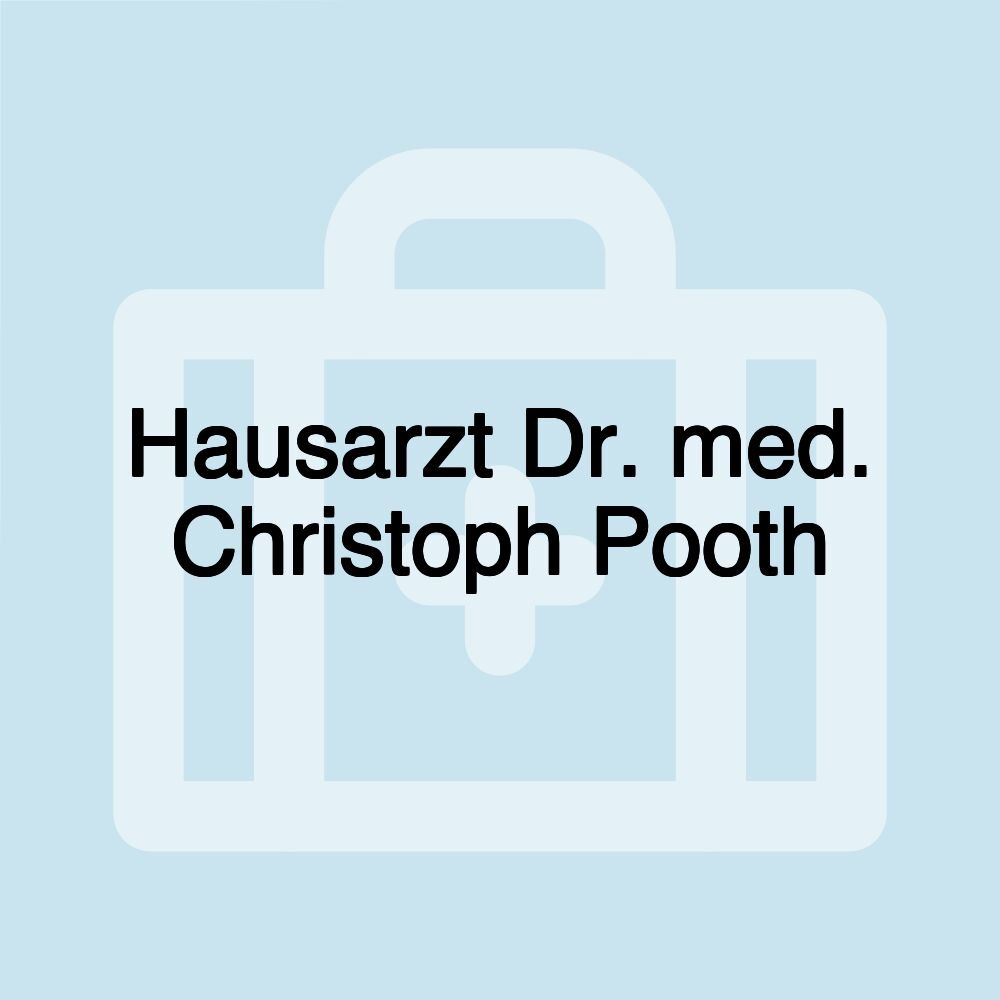 Hausarzt Dr. med. Christoph Pooth