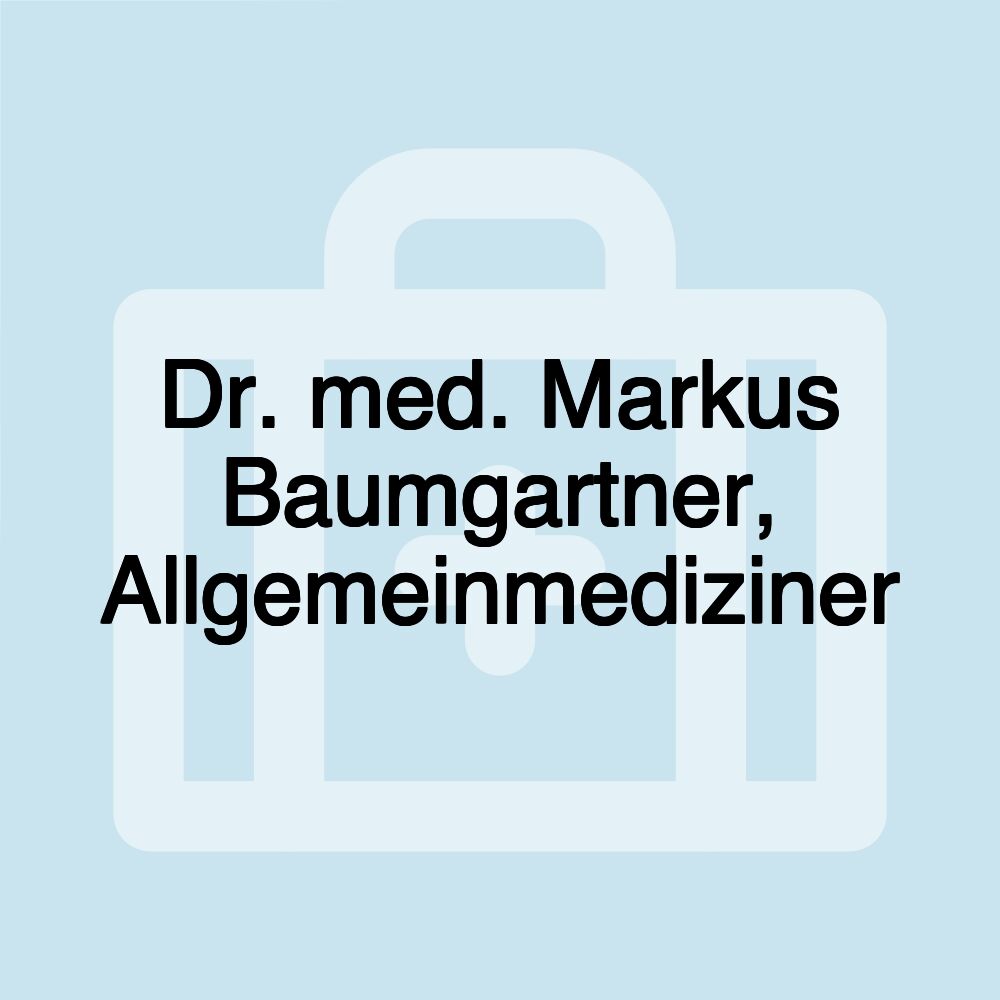 Dr. med. Markus Baumgartner, Allgemeinmediziner