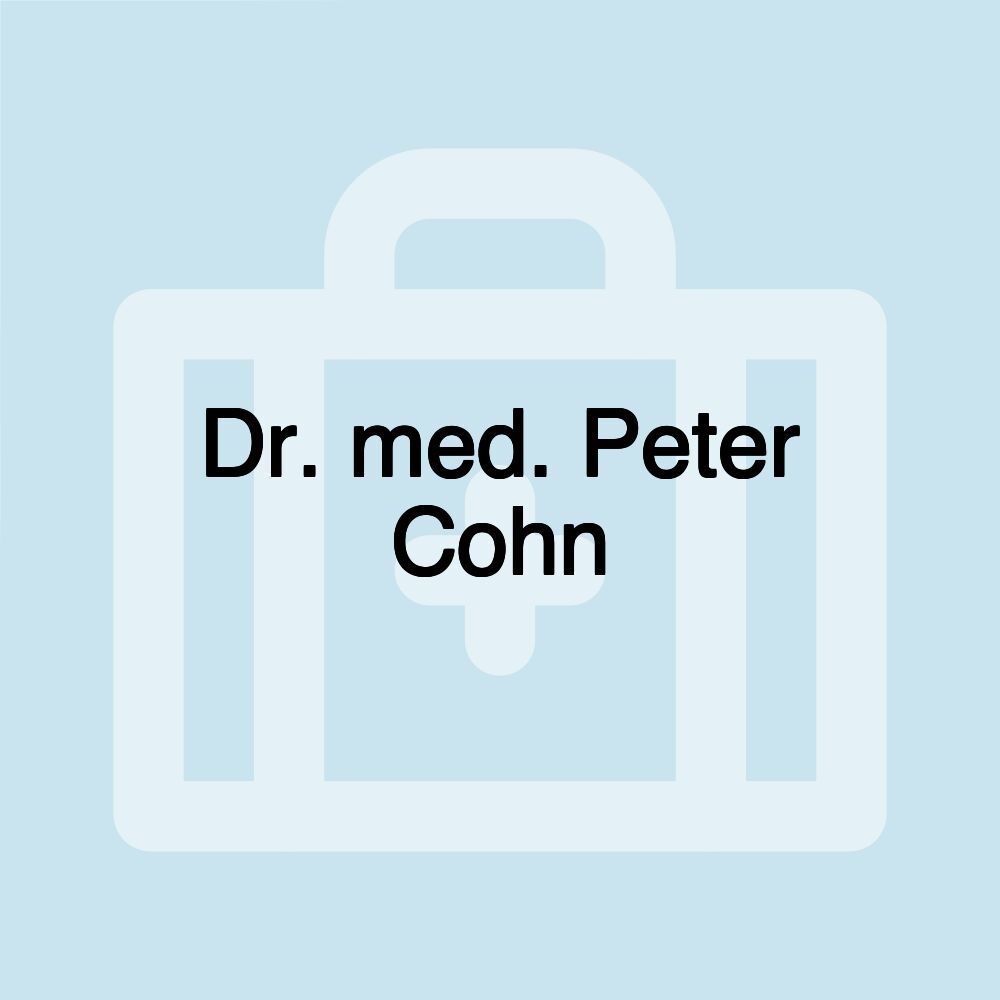 Dr. med. Peter Cohn