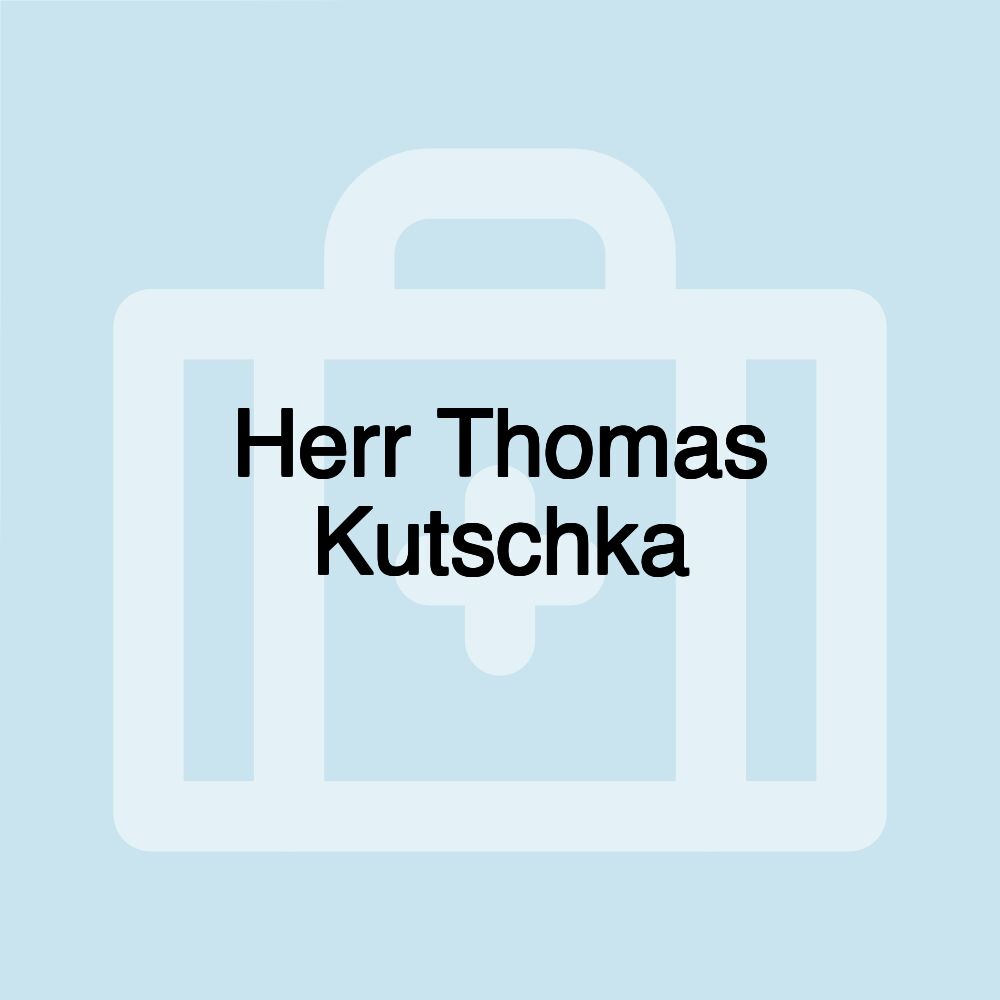 Herr Thomas Kutschka