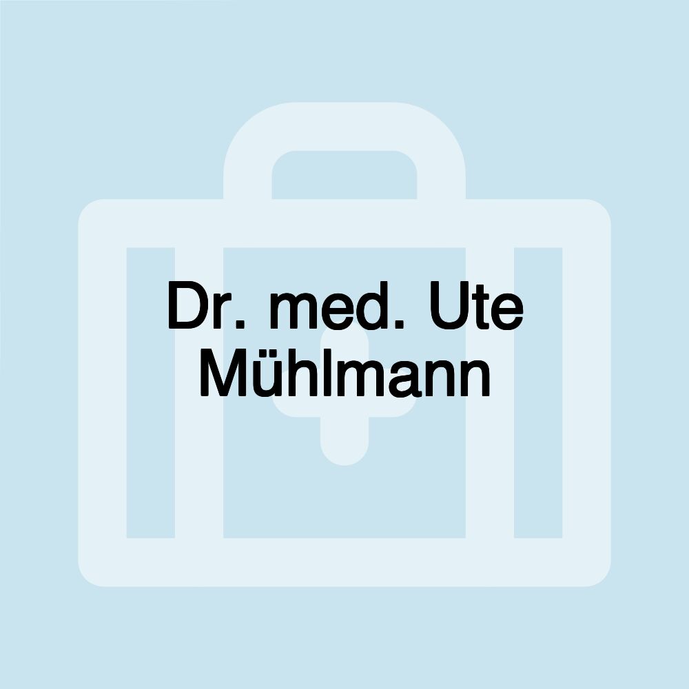 Dr. med. Ute Mühlmann