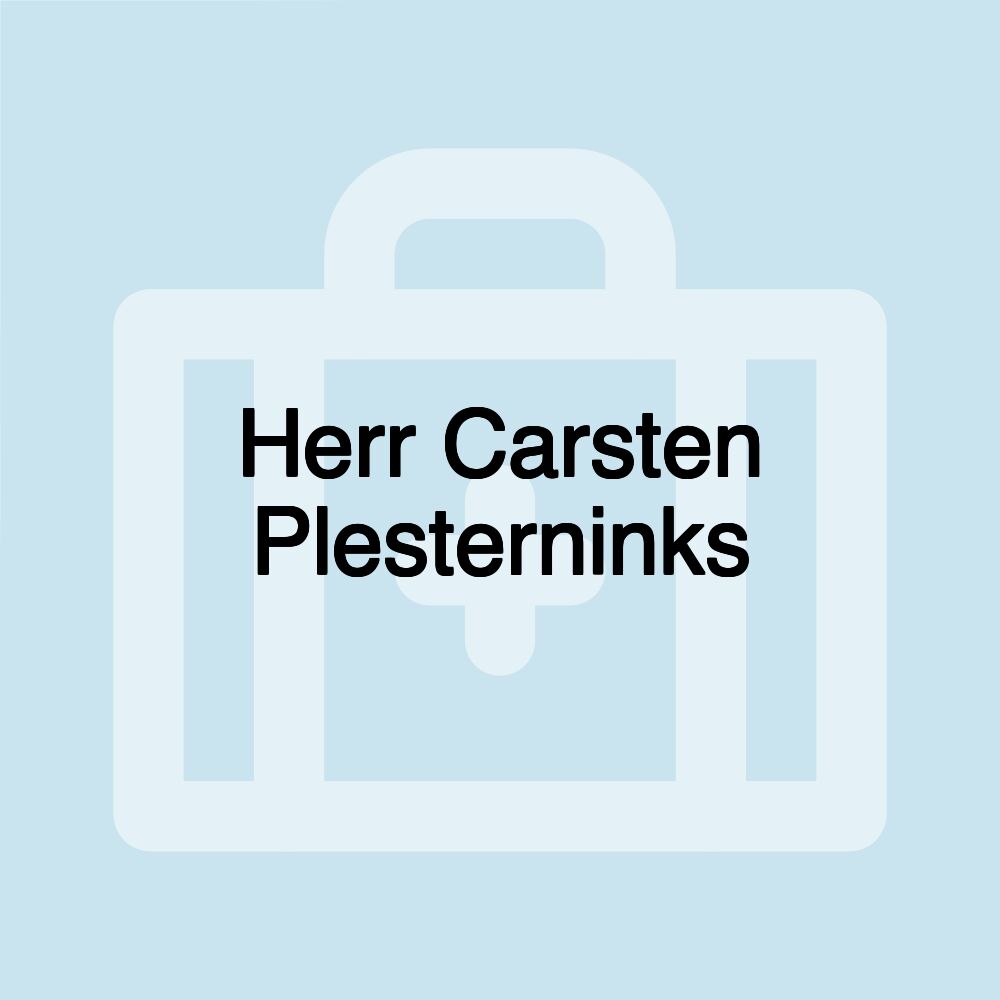 Herr Carsten Plesterninks