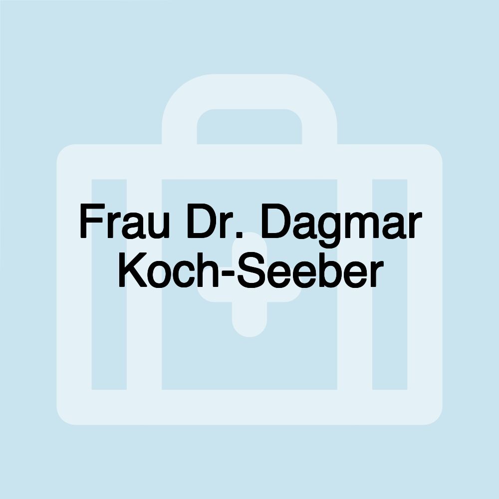 Frau Dr. Dagmar Koch-Seeber