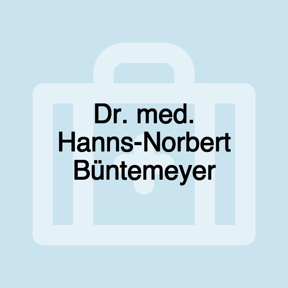 Dr. med. Hanns-Norbert Büntemeyer