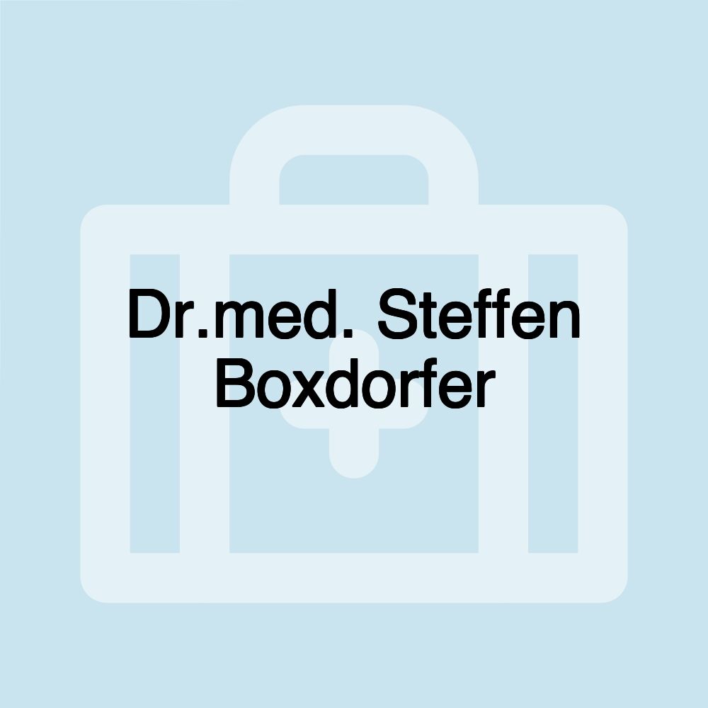 Dr.med. Steffen Boxdorfer