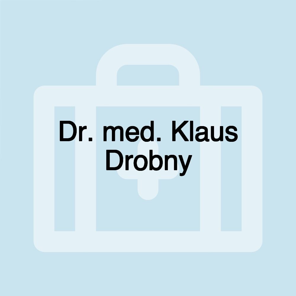 Dr. med. Klaus Drobny