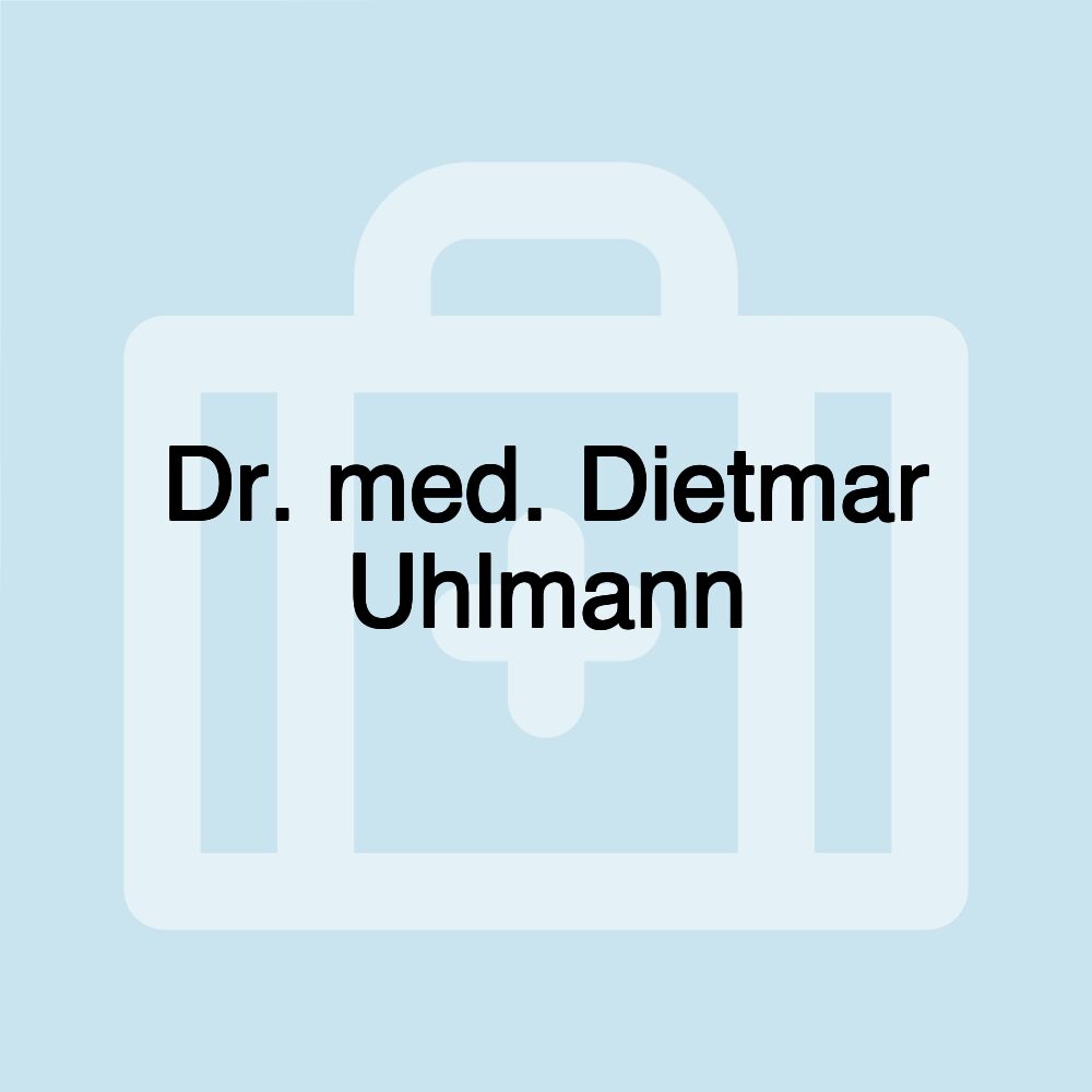 Dr. med. Dietmar Uhlmann