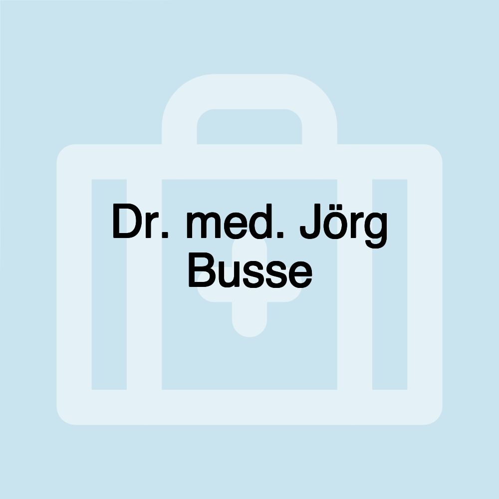 Dr. med. Jörg Busse