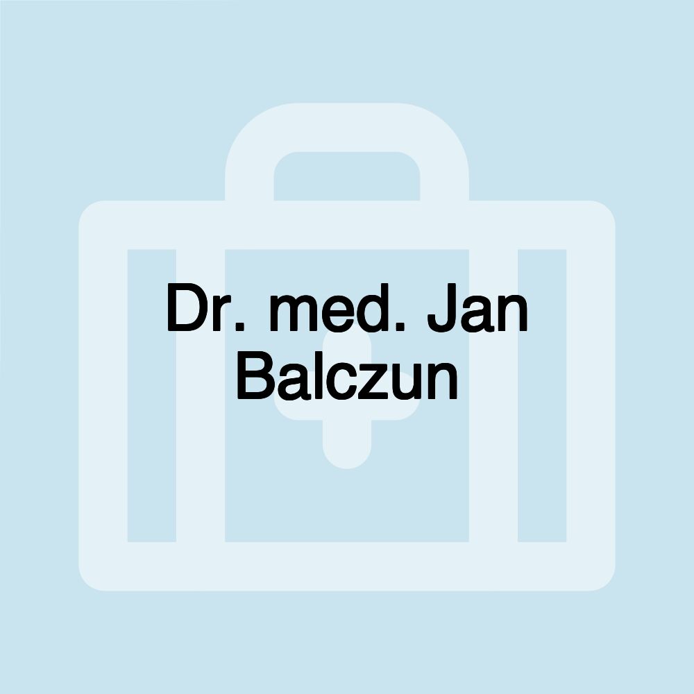 Dr. med. Jan Balczun