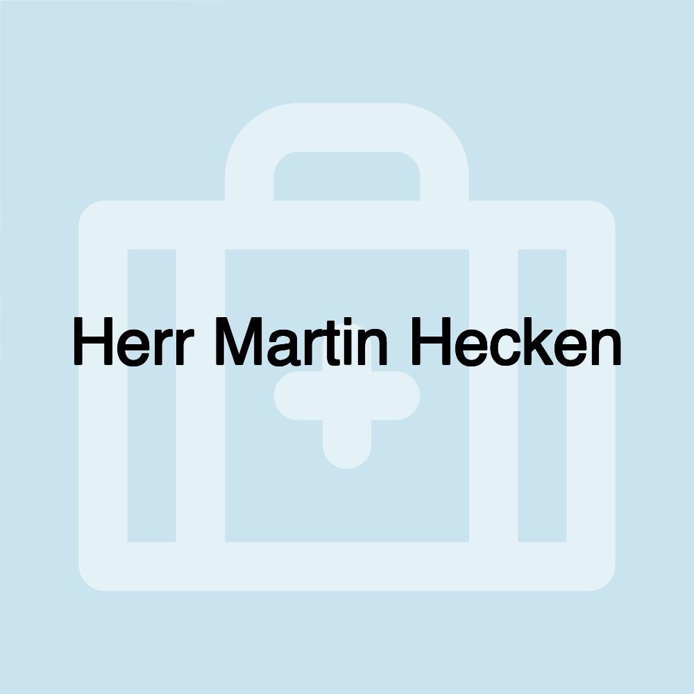 Herr Martin Hecken