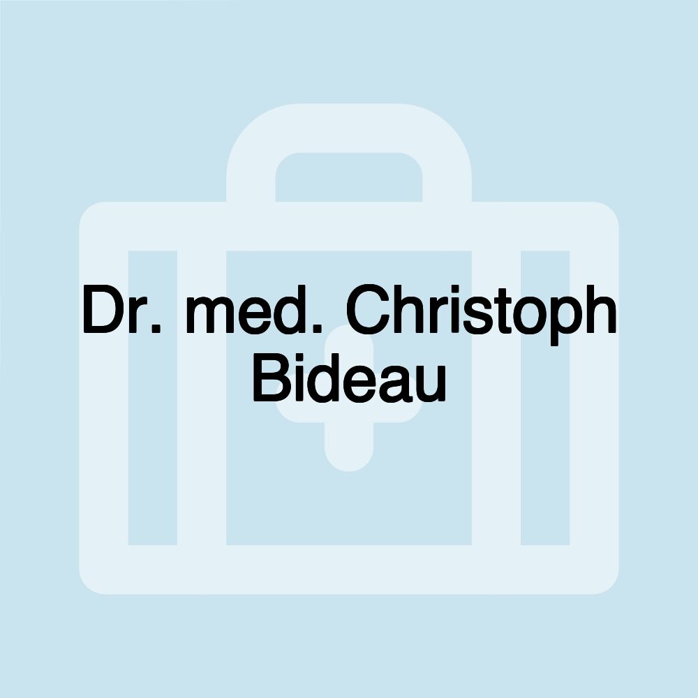 Dr. med. Christoph Bideau