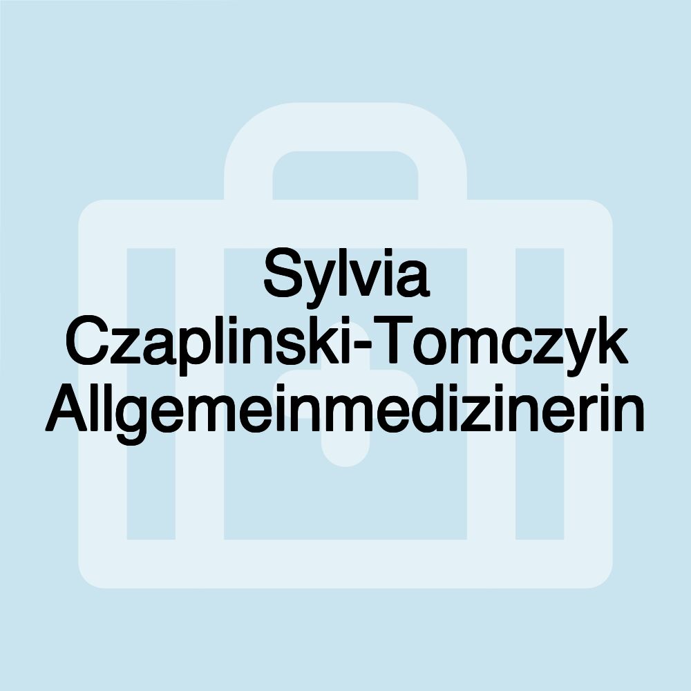 Sylvia Czaplinski-Tomczyk Allgemeinmedizinerin