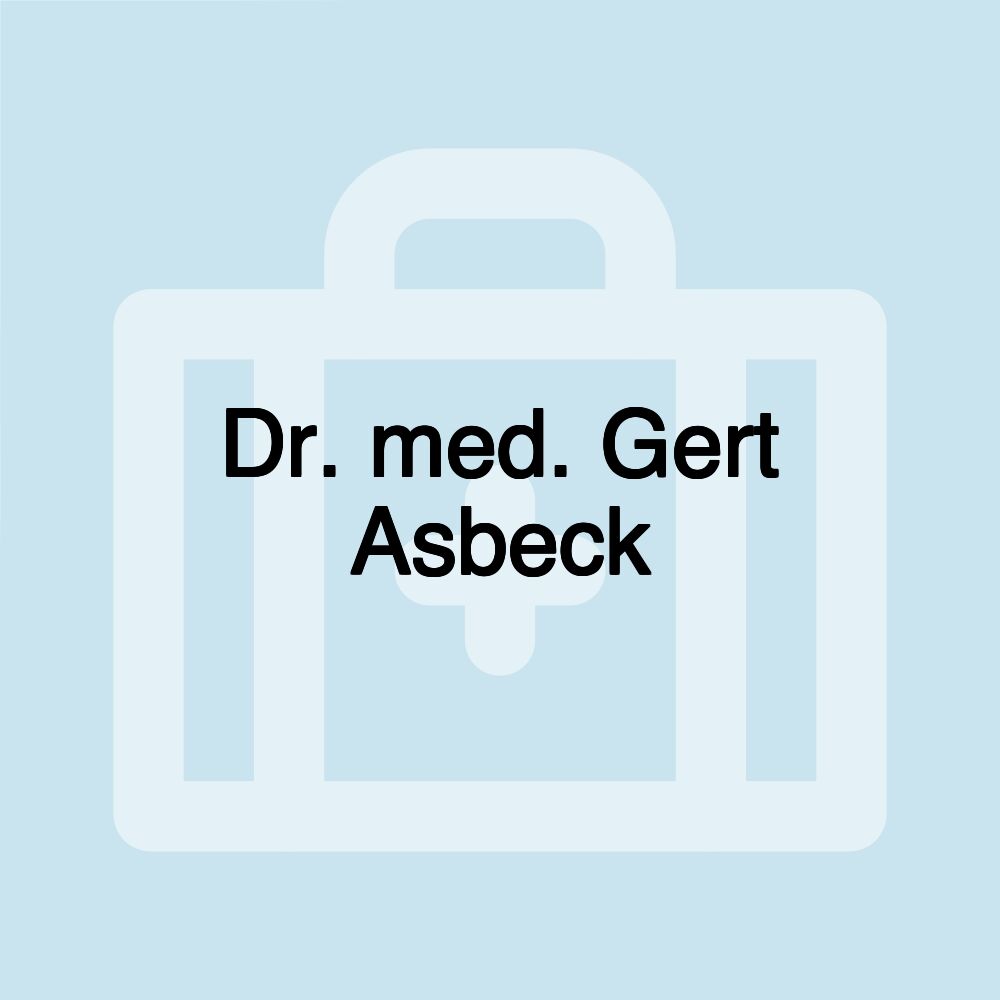 Dr. med. Gert Asbeck