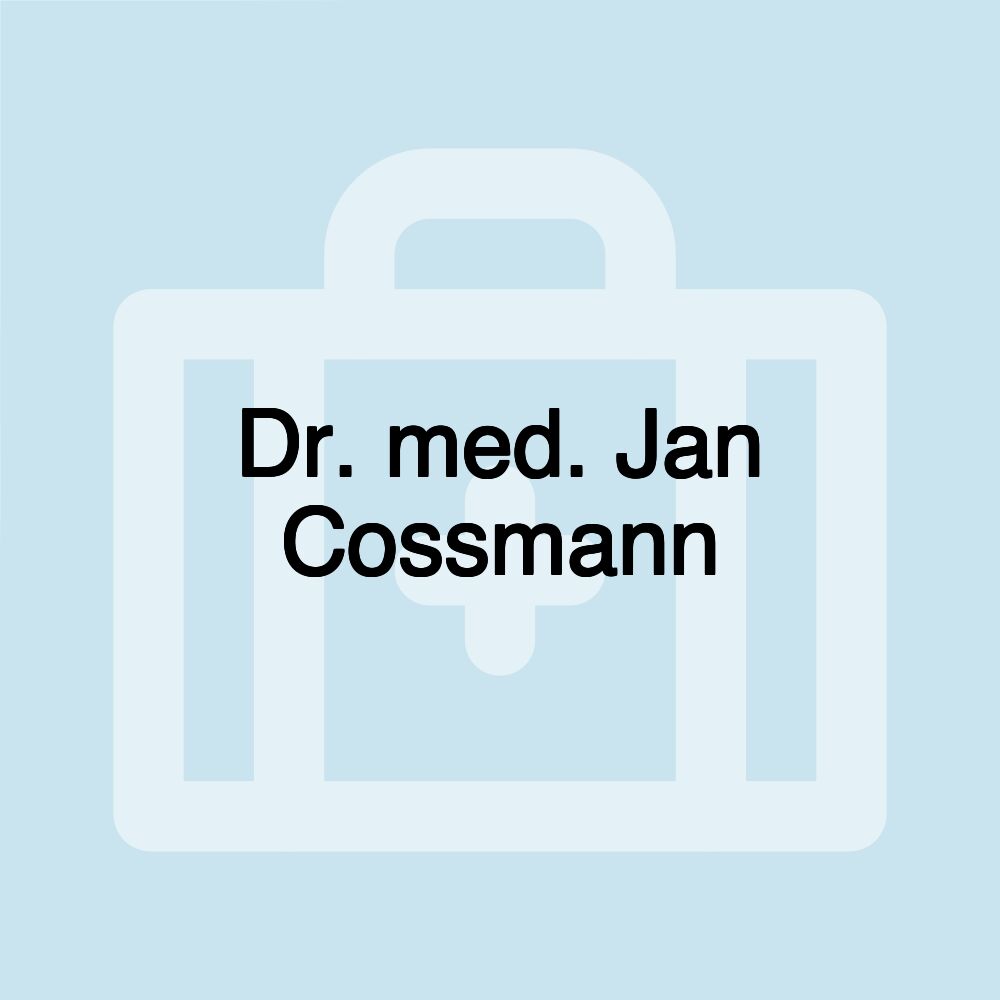 Dr. med. Jan Cossmann