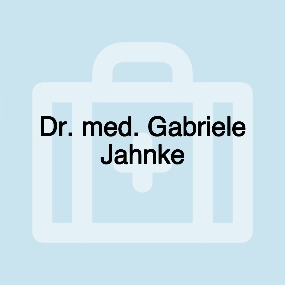 Dr. med. Gabriele Jahnke