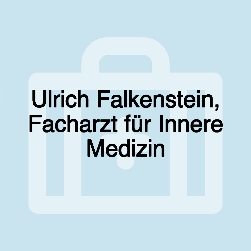 Ulrich Falkenstein, Facharzt für Innere Medizin