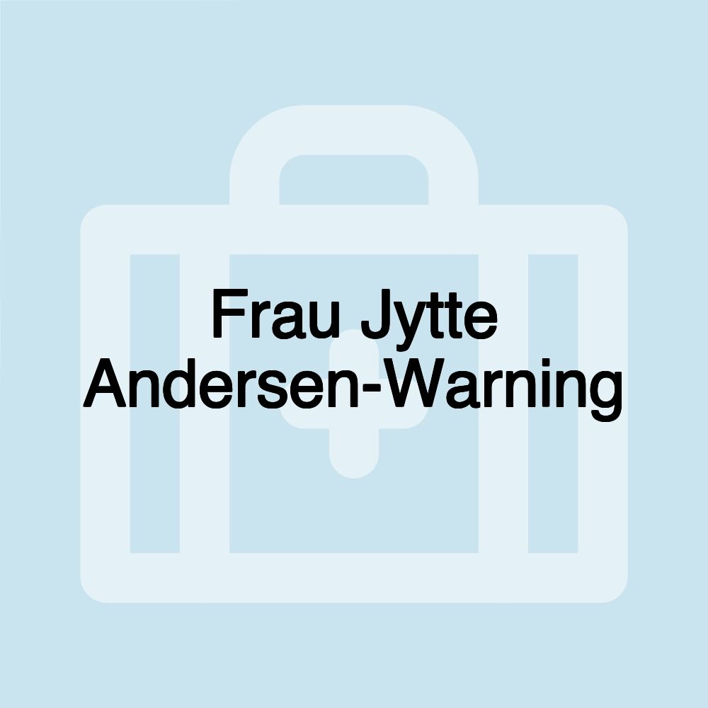 Frau Jytte Andersen-Warning