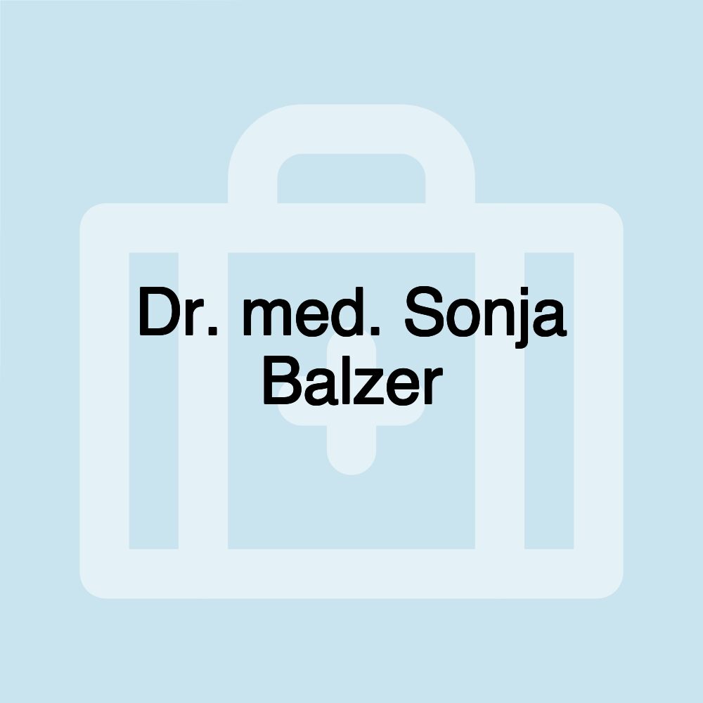 Dr. med. Sonja Balzer