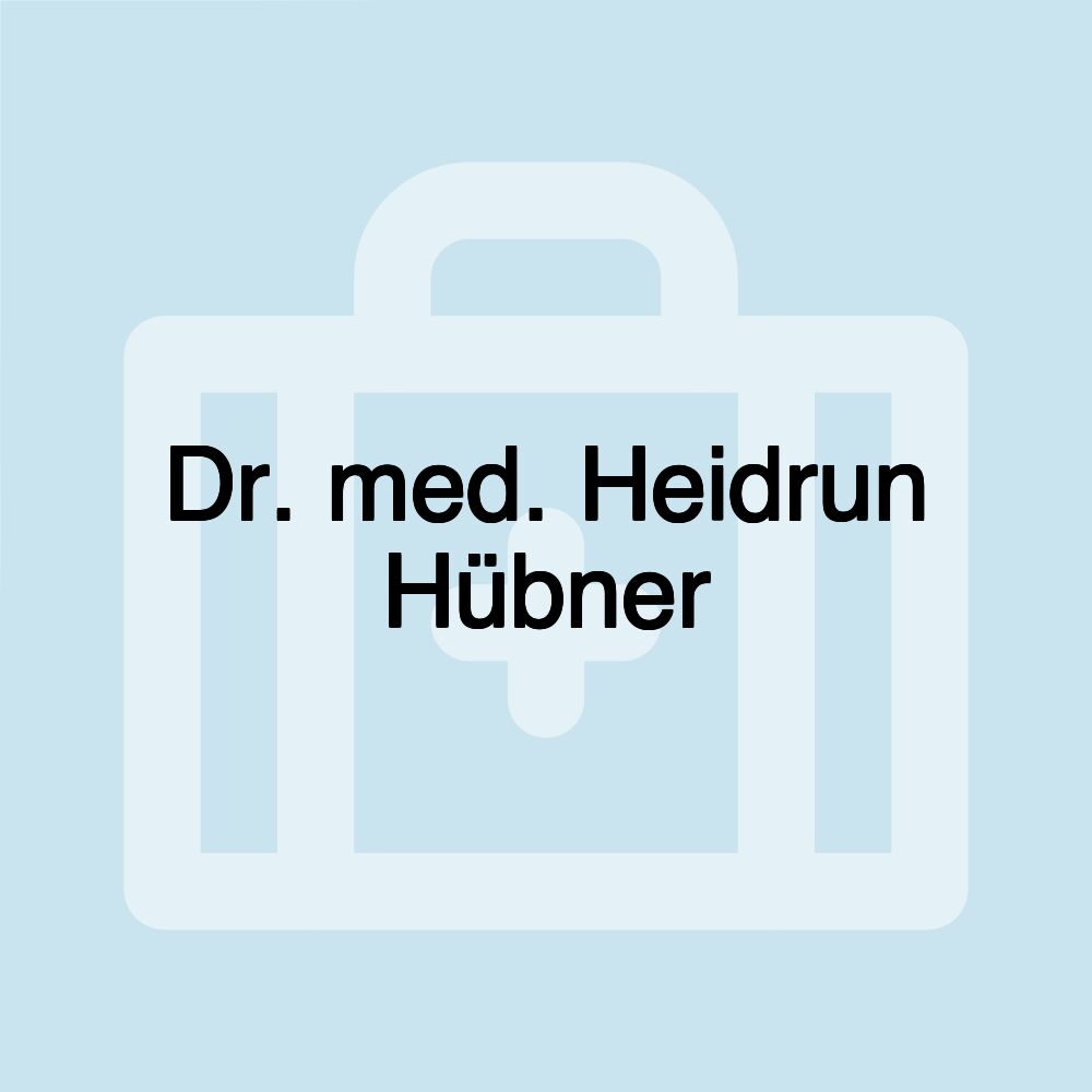 Dr. med. Heidrun Hübner