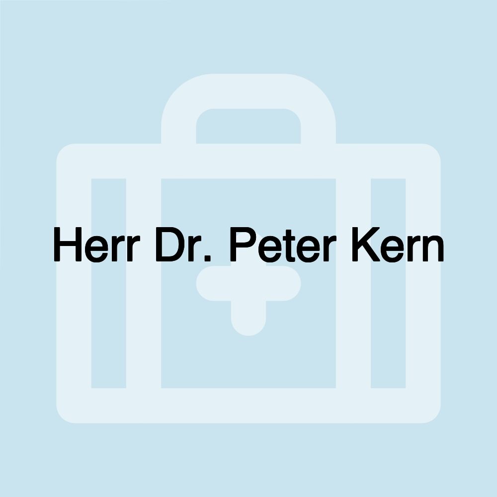 Herr Dr. Peter Kern