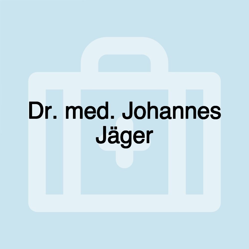 Dr. med. Johannes Jäger