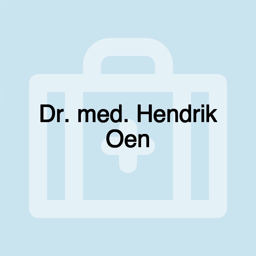 Dr. med. Hendrik Oen