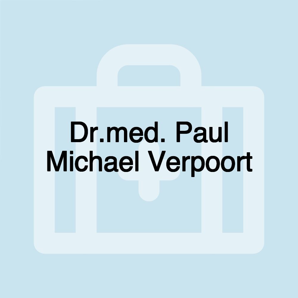 Dr.med. Paul Michael Verpoort