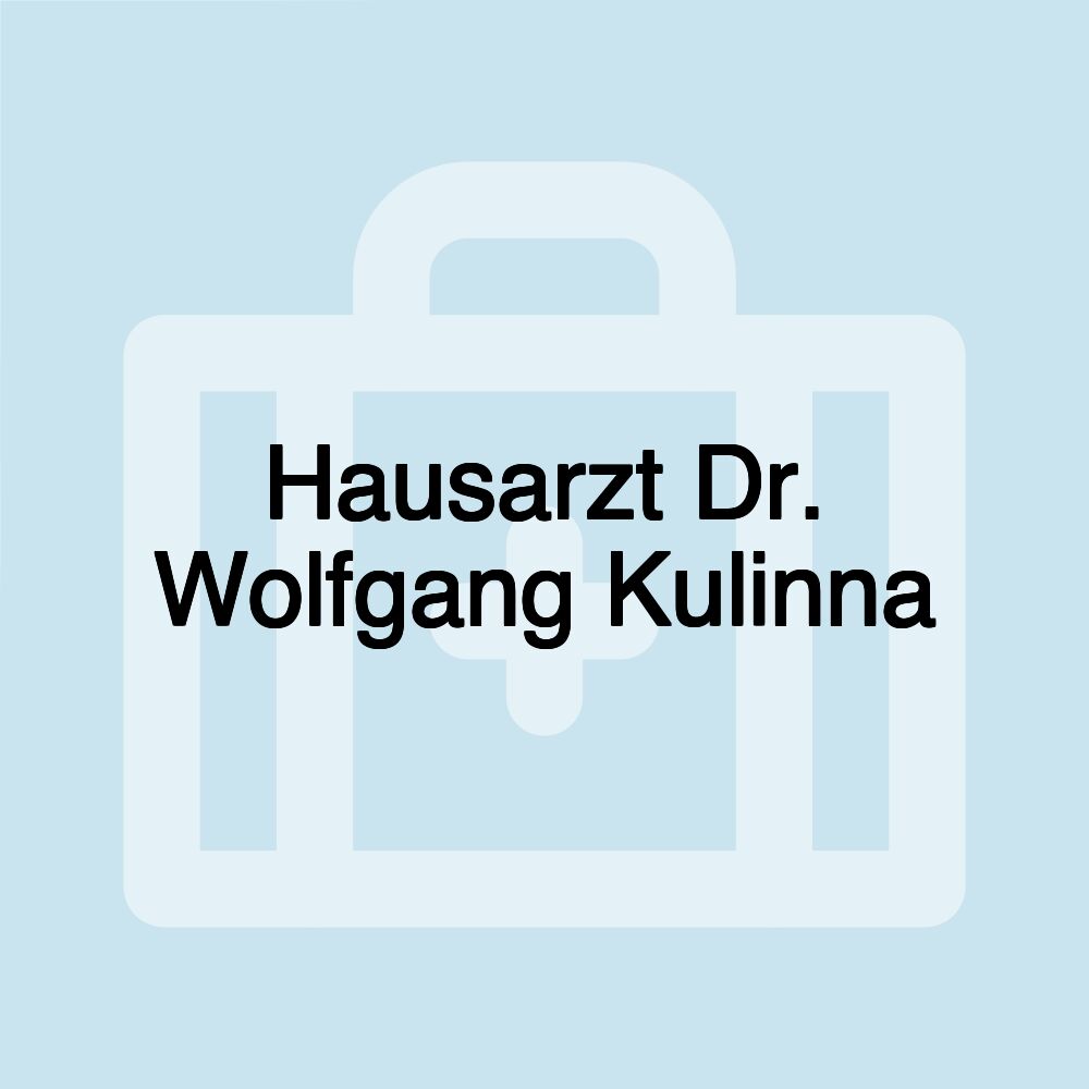 Hausarzt Dr. Wolfgang Kulinna