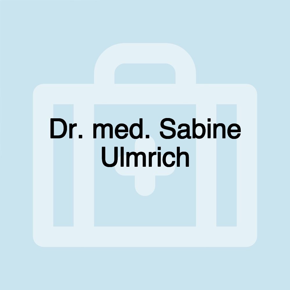 Dr. med. Sabine Ulmrich