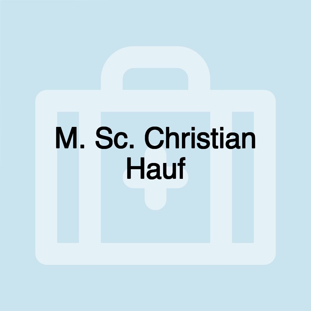 M. Sc. Christian Hauf