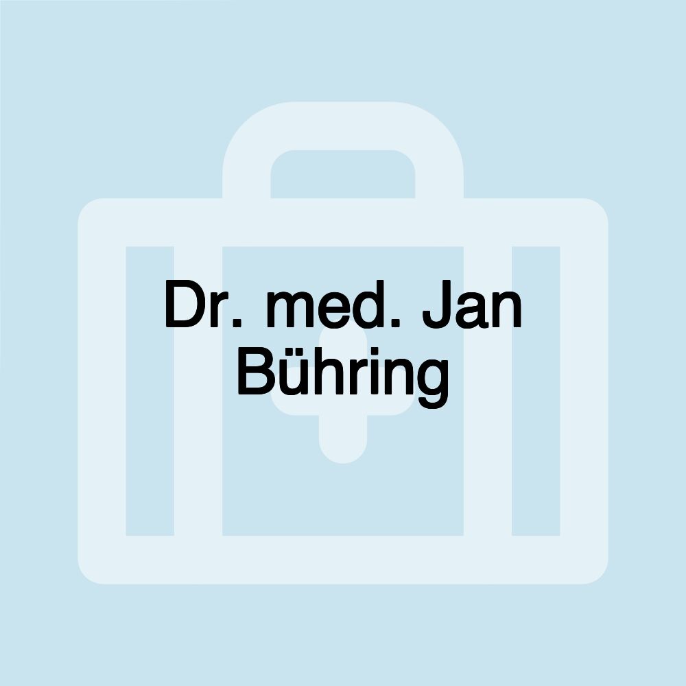 Dr. med. Jan Bühring