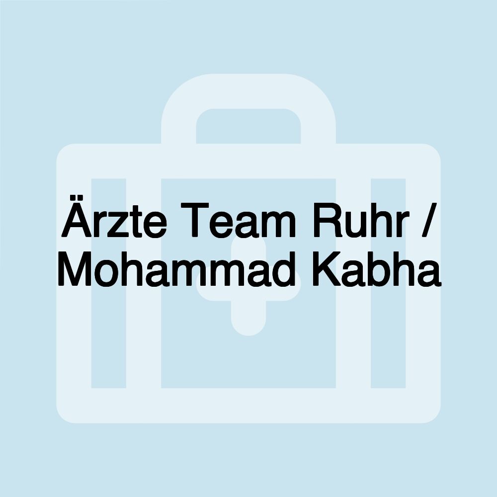 Ärzte Team Ruhr / Mohammad Kabha