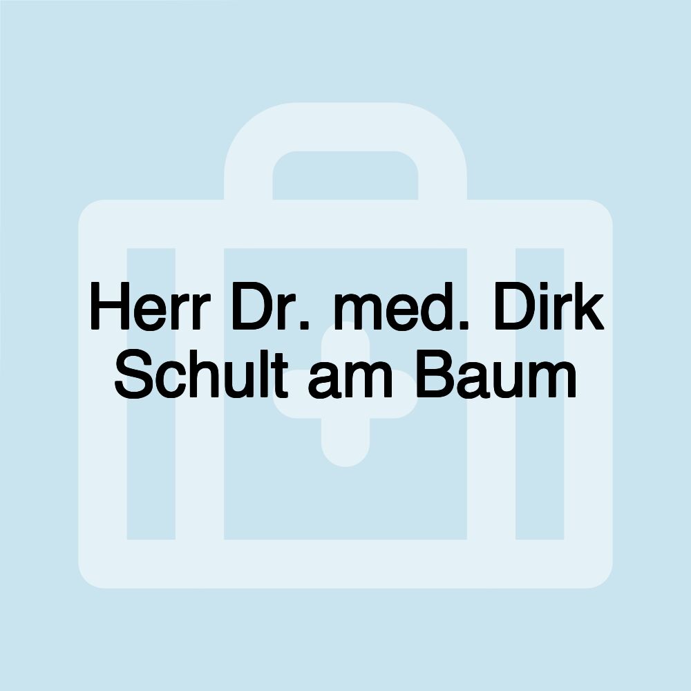 Herr Dr. med. Dirk Schult am Baum