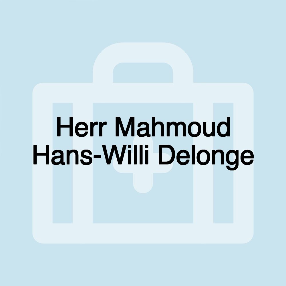 Herr Mahmoud Hans-Willi Delonge