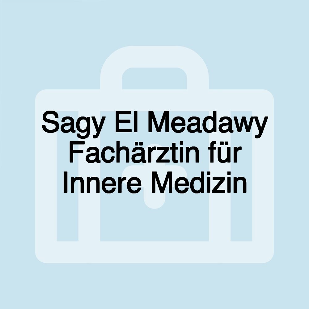 Sagy El Meadawy Fachärztin für Innere Medizin