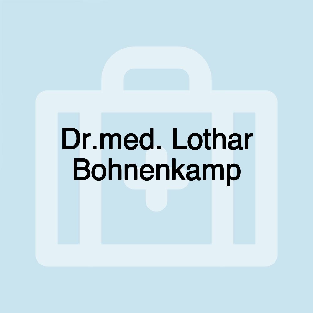 Dr.med. Lothar Bohnenkamp