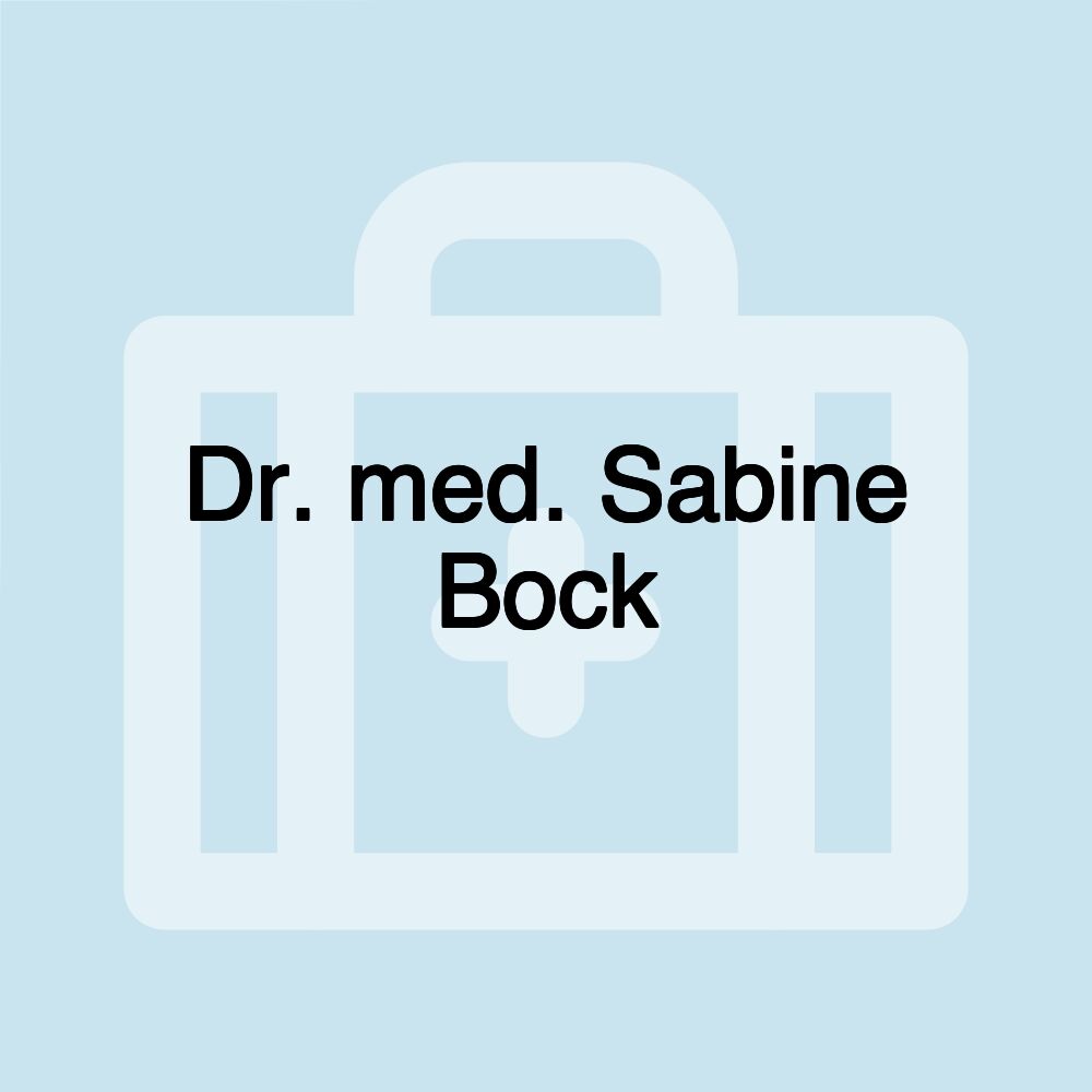 Dr. med. Sabine Bock