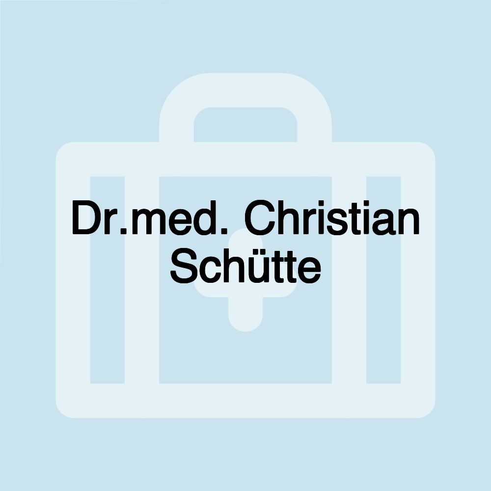 Dr.med. Christian Schütte