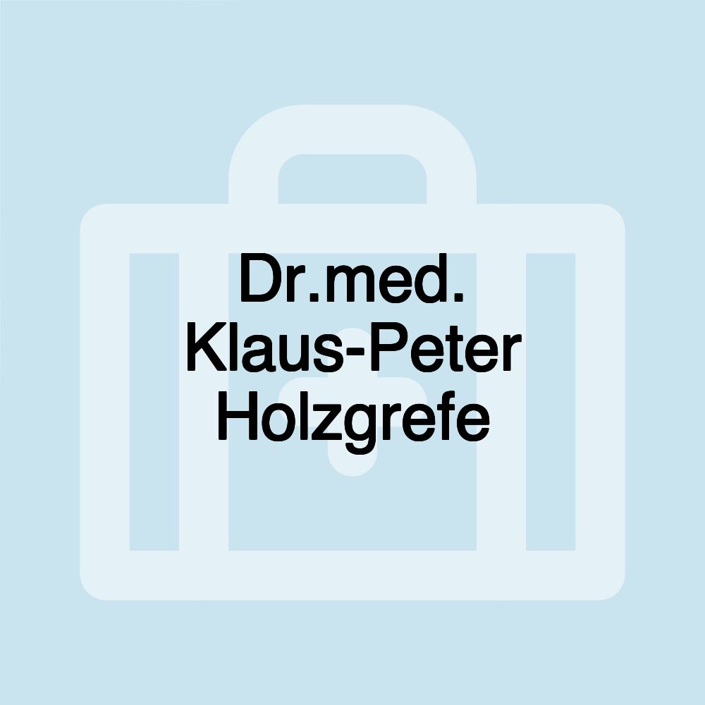 Dr.med. Klaus-Peter Holzgrefe