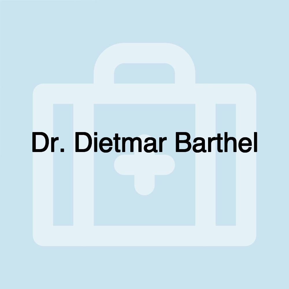 Dr. Dietmar Barthel