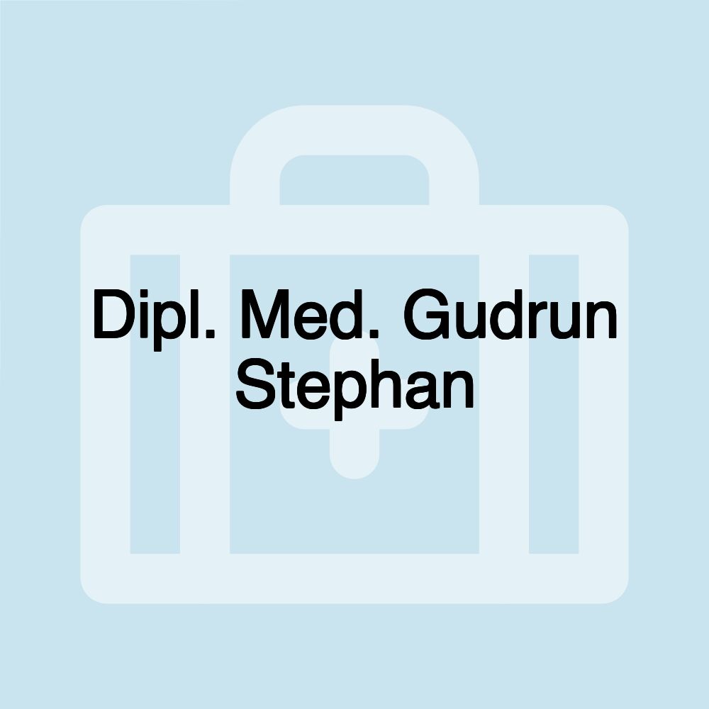 Dipl. Med. Gudrun Stephan