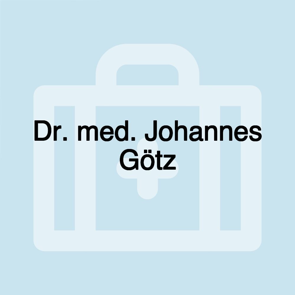 Dr. med. Johannes Götz