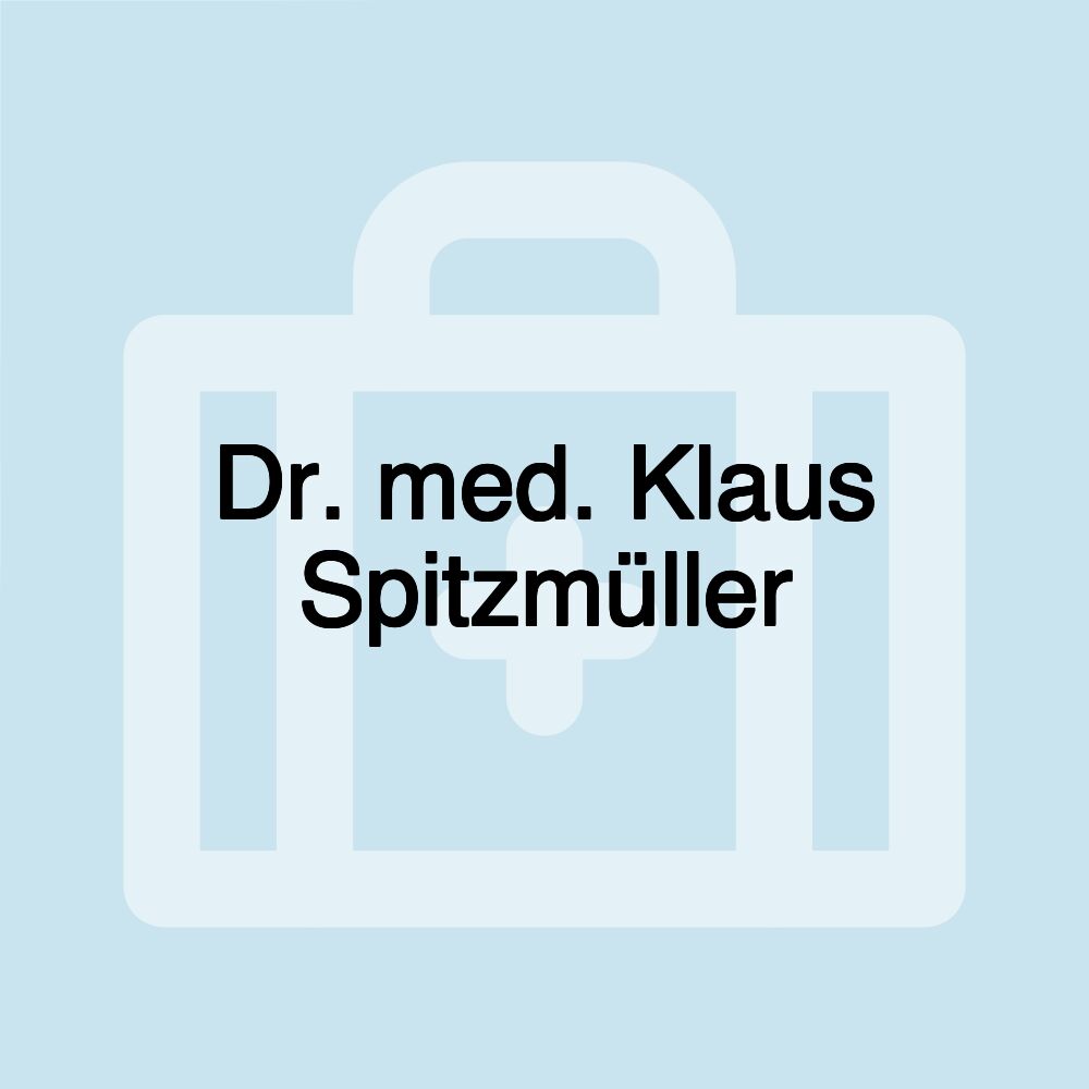 Dr. med. Klaus Spitzmüller