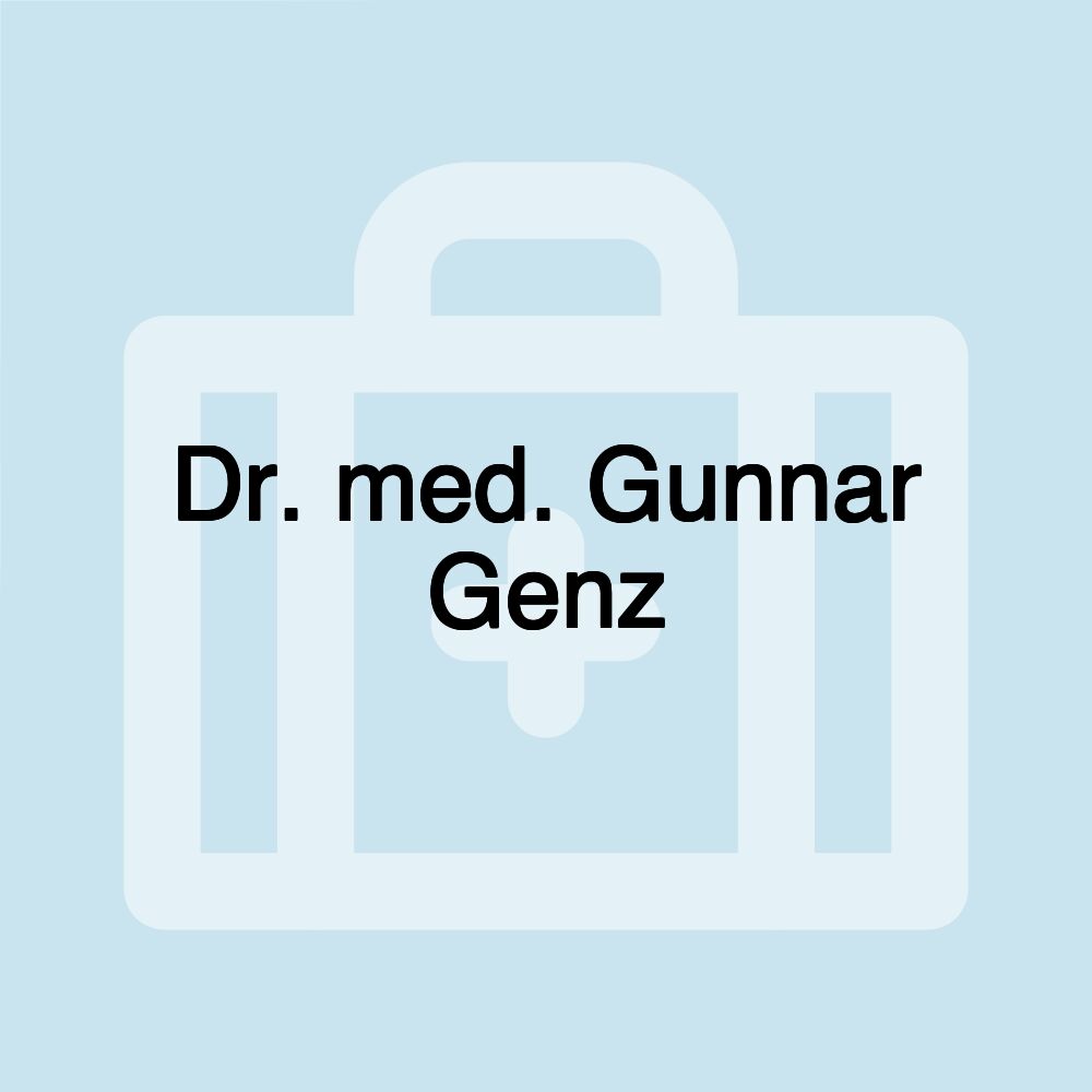 Dr. med. Gunnar Genz