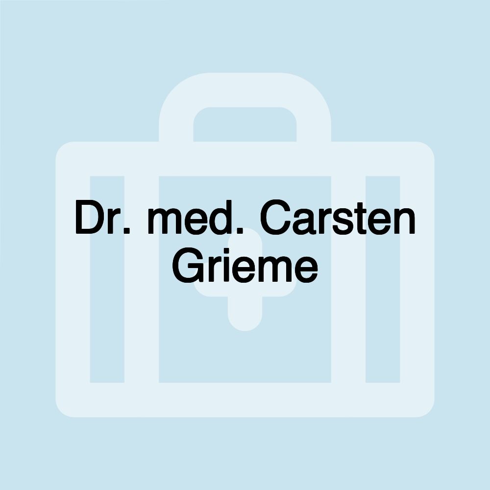 Dr. med. Carsten Grieme