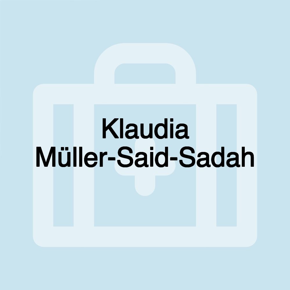 Klaudia Müller-Said-Sadah