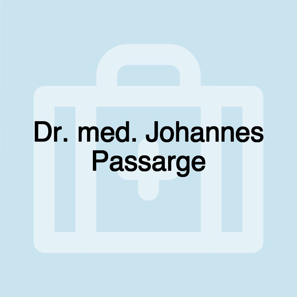 Dr. med. Johannes Passarge