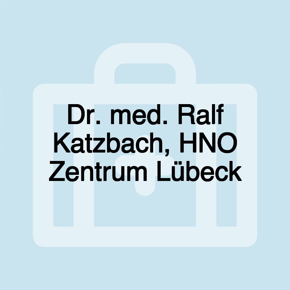 Dr. med. Ralf Katzbach, HNO Zentrum Lübeck