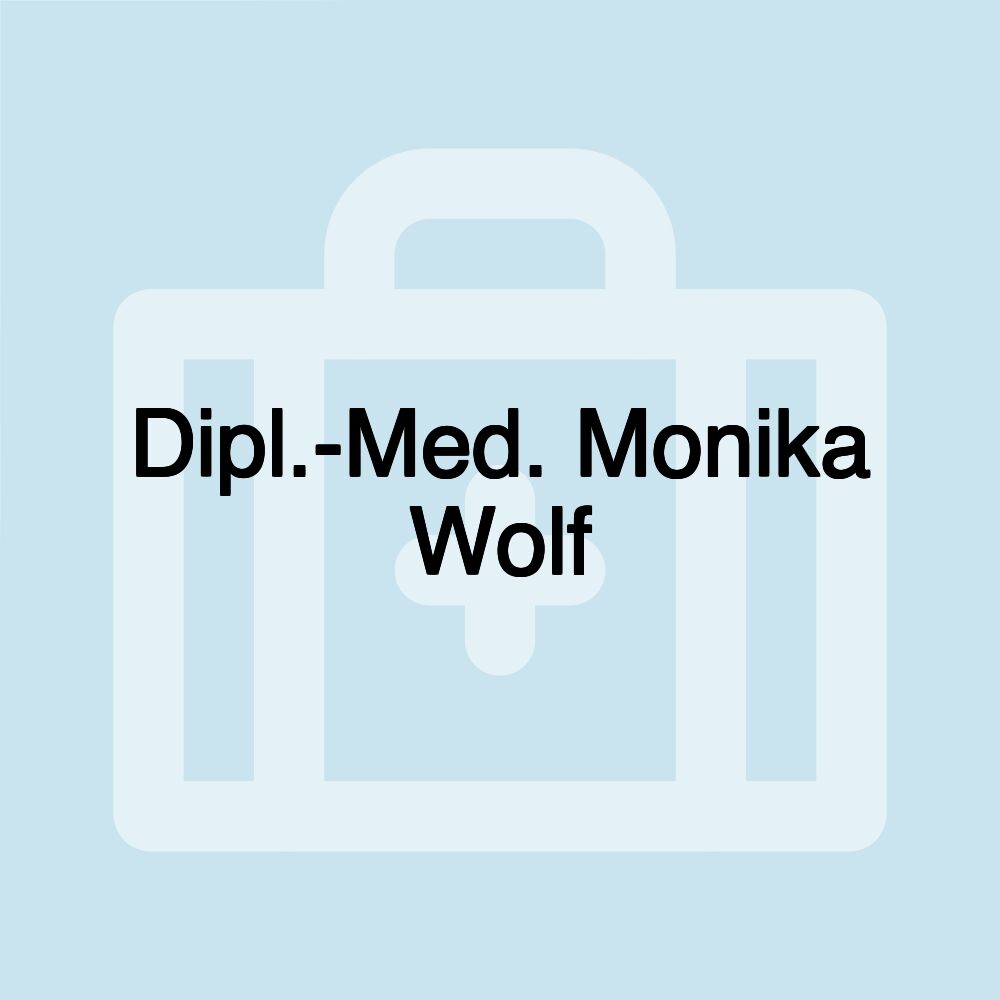 Dipl.-Med. Monika Wolf