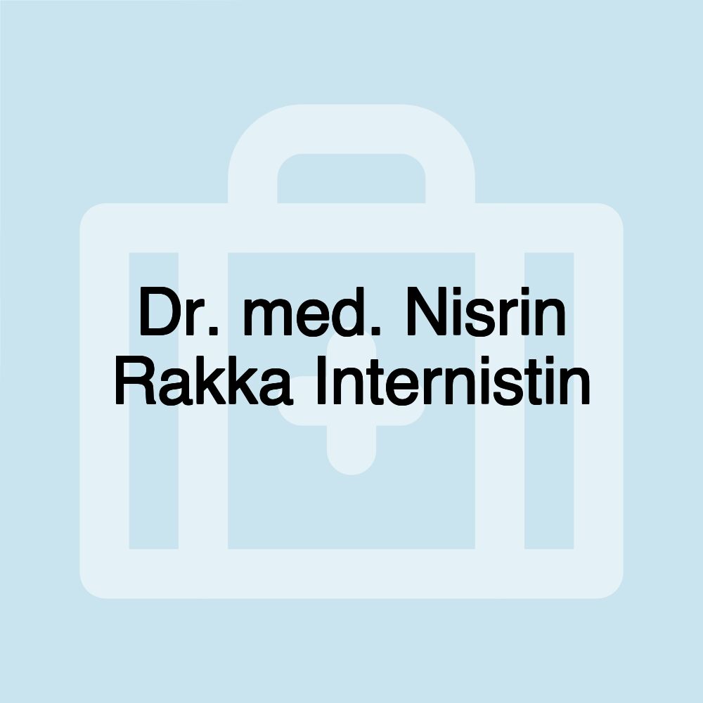 Dr. med. Nisrin Rakka Internistin